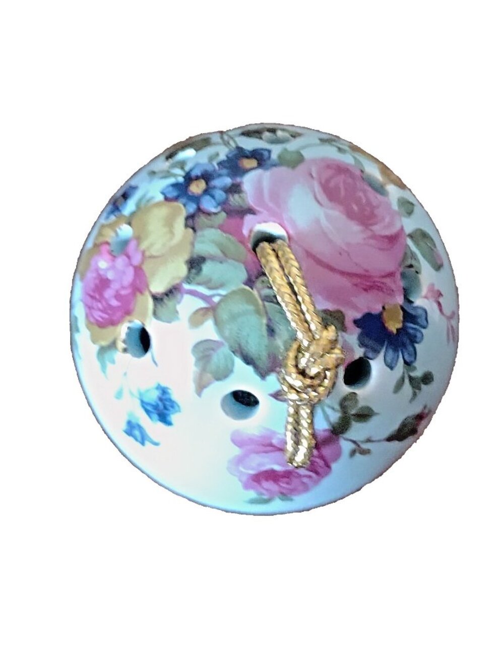 Vintage Ye Olde Ceramic Pomander Perfumed Flowers Potpourri Bovey Tracey England